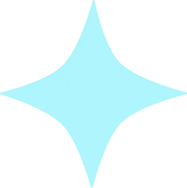 A light blue 4-pointed star