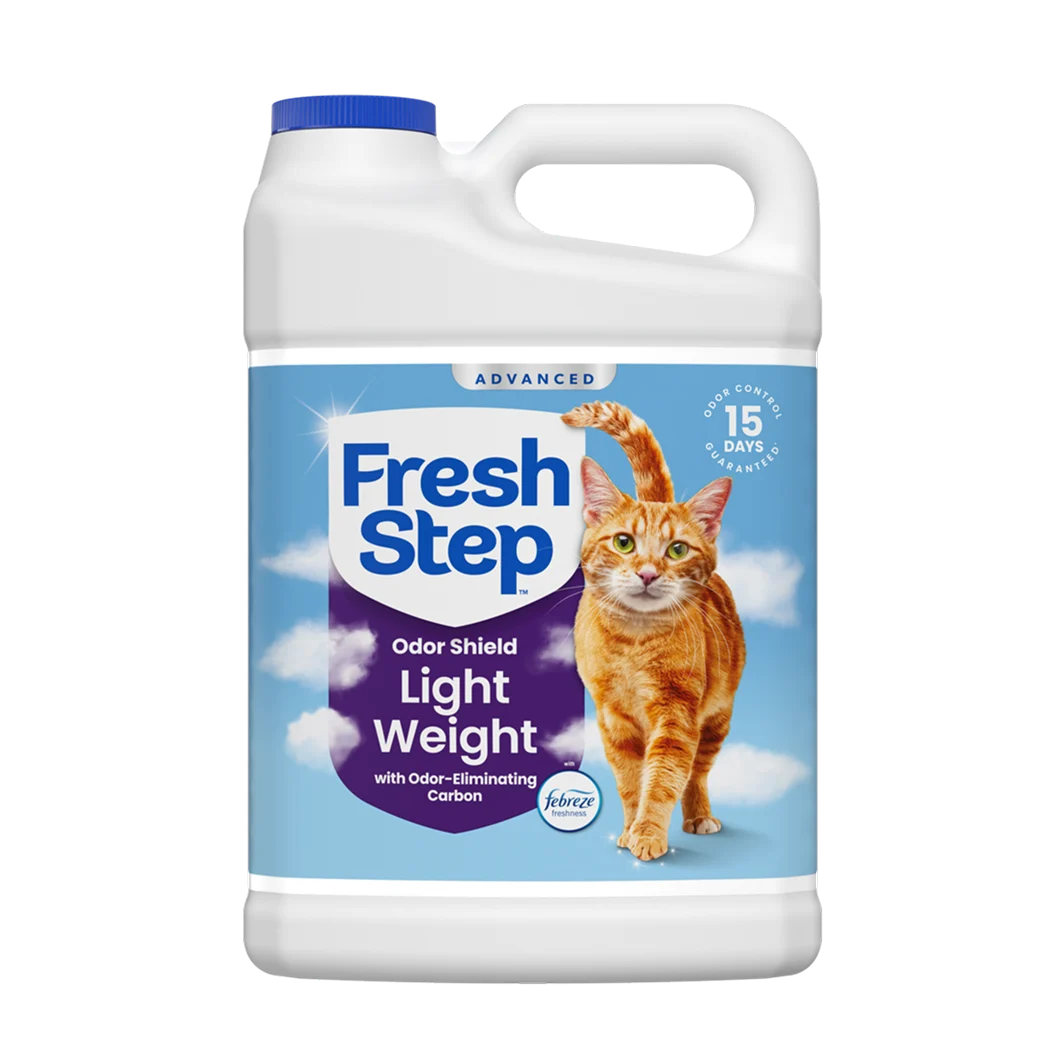 A jug of Fresh Step Light Weight Advanced Multi-Cat litter