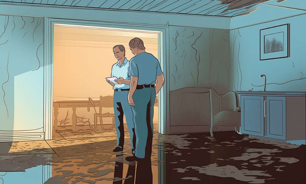 Cooperate with adjuster when investigating water damage claim