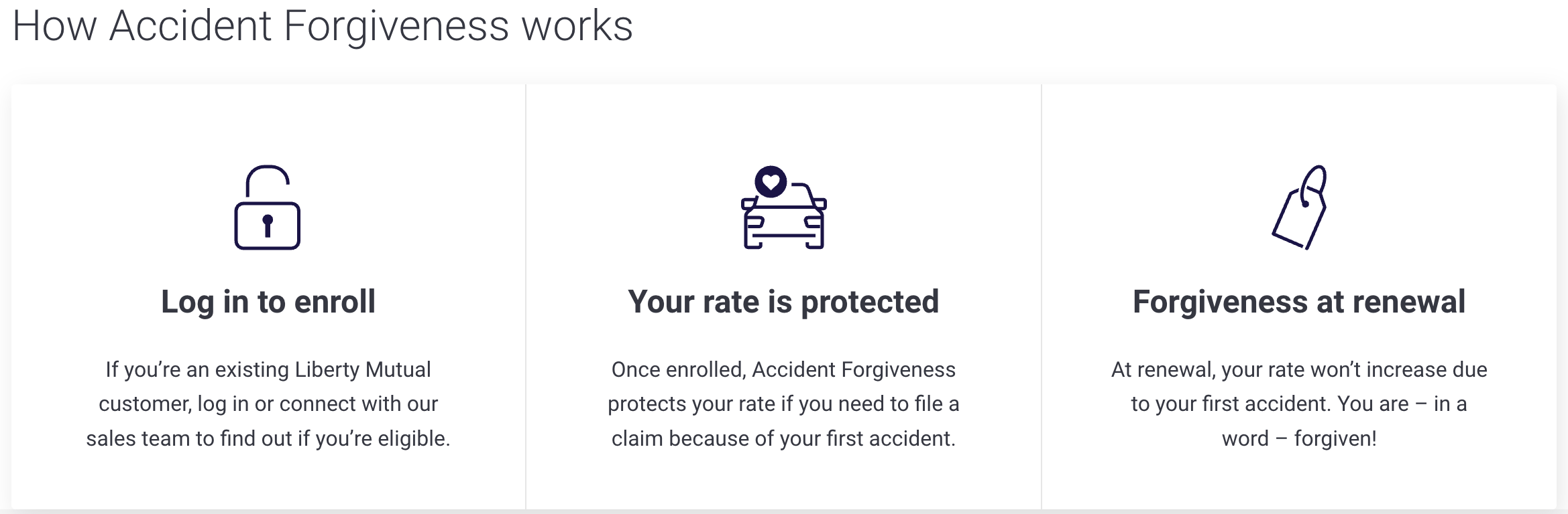 liberty mutual accident forgiveness