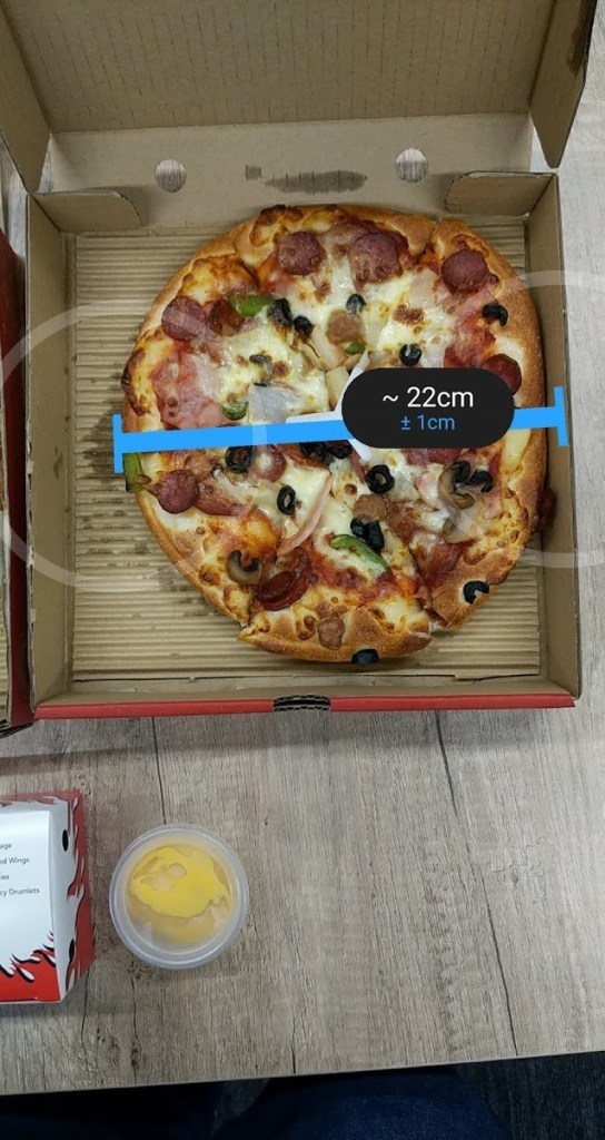 Pizza hut size chart