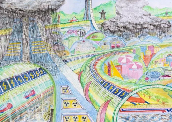 Ryosuke Tajima, age 14: "In the future, I imagine that when torrential rains threaten us, that great force will not cause damage but instead will be changed to energy that is useful in our daily lives. This danger becomes something that keeps us safe."
How might people better protect nature and use it in the future?
