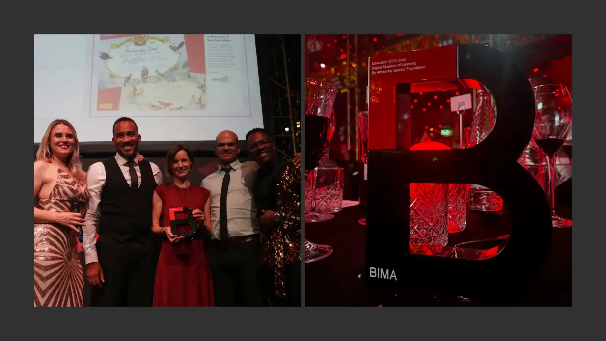 The team from Athlon, Daniela Lozza and Adrian Cockle received the BIMA Award in Education during the award ceremony in London on 21 November 2023.