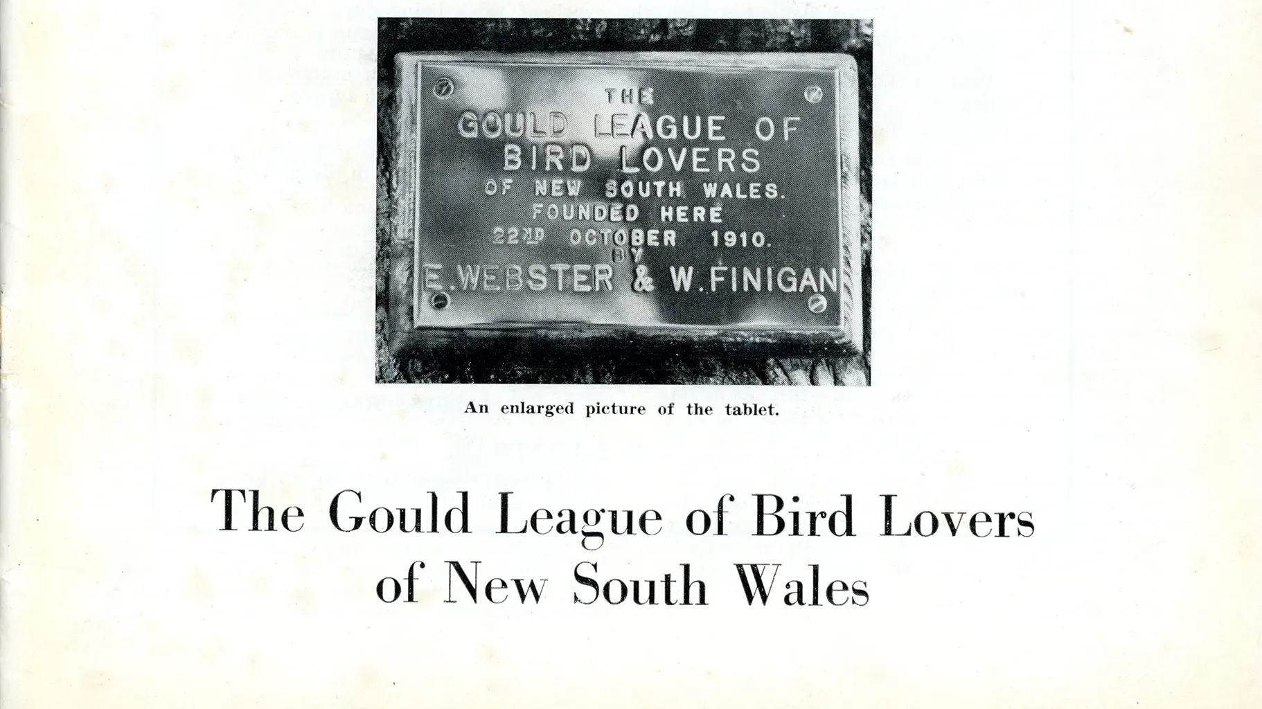 There were several Gould Leagues in various parts of Australia. The first was founded in Victoria in 1909. The Gould League of New South Wales was founded a year later by a young teacher, Edward Webster, and a headmaster, Walter Finigan. The Gould Leagues helped make studying nature part of school lessons in Australia. The League has inspired generations of Australians to protect and love nature and has had a major impact on environmental education. Where do you learn about nature?