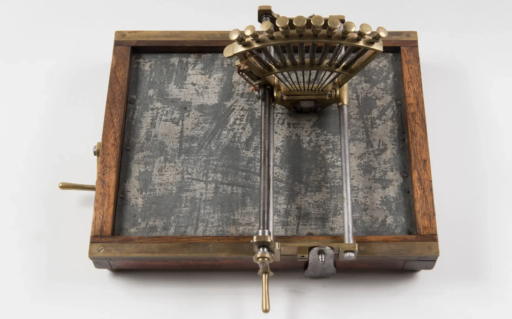 About 200 years ago, a blind man named Louis Braille invented a raised-dot alphabet so blind people could read by touch. It was named after him: Braille. About 20 years later, Pierre Foucault, who was also blind, built this machine to type in Braille. It made printing faster, so more books could be made for blind people.