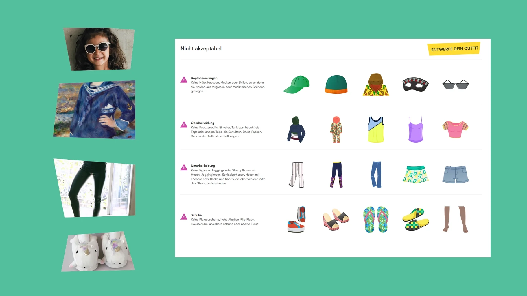 Mit jüngeren Kindern machte ich Bildschirmfotos ihrer Outfits und nutzte diese für eine anschliessende Schreibaufgabe. Sie verfassten kurze Beschreibungen mit Wörtern wie Sonnenbrille, Kappe, Sonnenhut und Jeans. Fortgeschrittenere Schülerinnen und Schüler ergänzten zusätzliche Adjektive, um ihre Texte genauer zu beschreiben. Ausserdem nutzten wir echte Gegenstände im Klassenzimmer und spielten Verkleiden. Die Kinder beschrieben dabei, was sie gerade trugen.