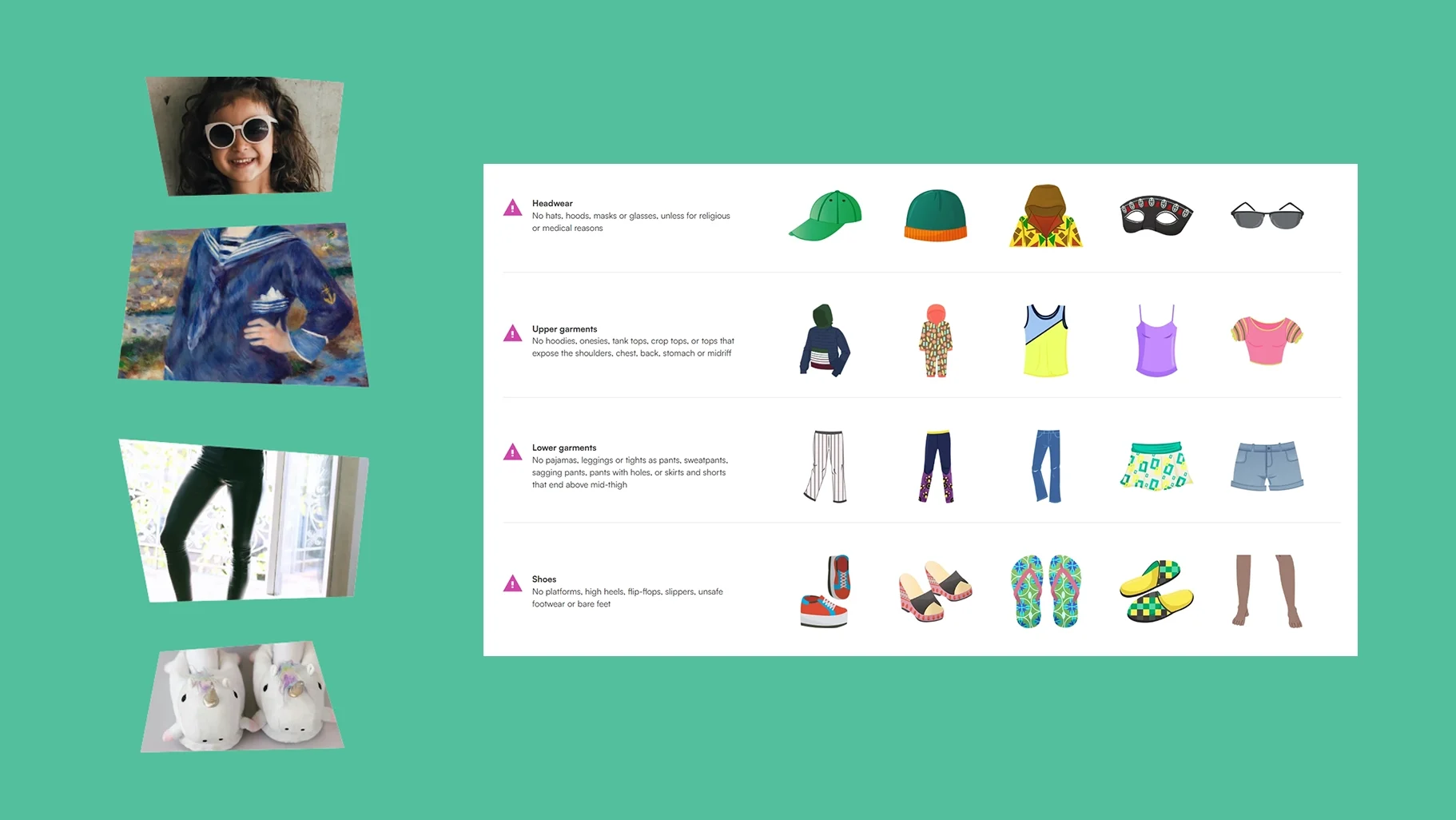 With younger students, I took screenshots of their outfits and used these for a follow-up writing activity. They wrote simple descriptions using words such as sunglasses, caps, sun hats and jeans, while more advanced students added adjectives to make their descriptions more detailed. We also used real objects in the classroom and played dress-up, with students telling me what they were wearing.