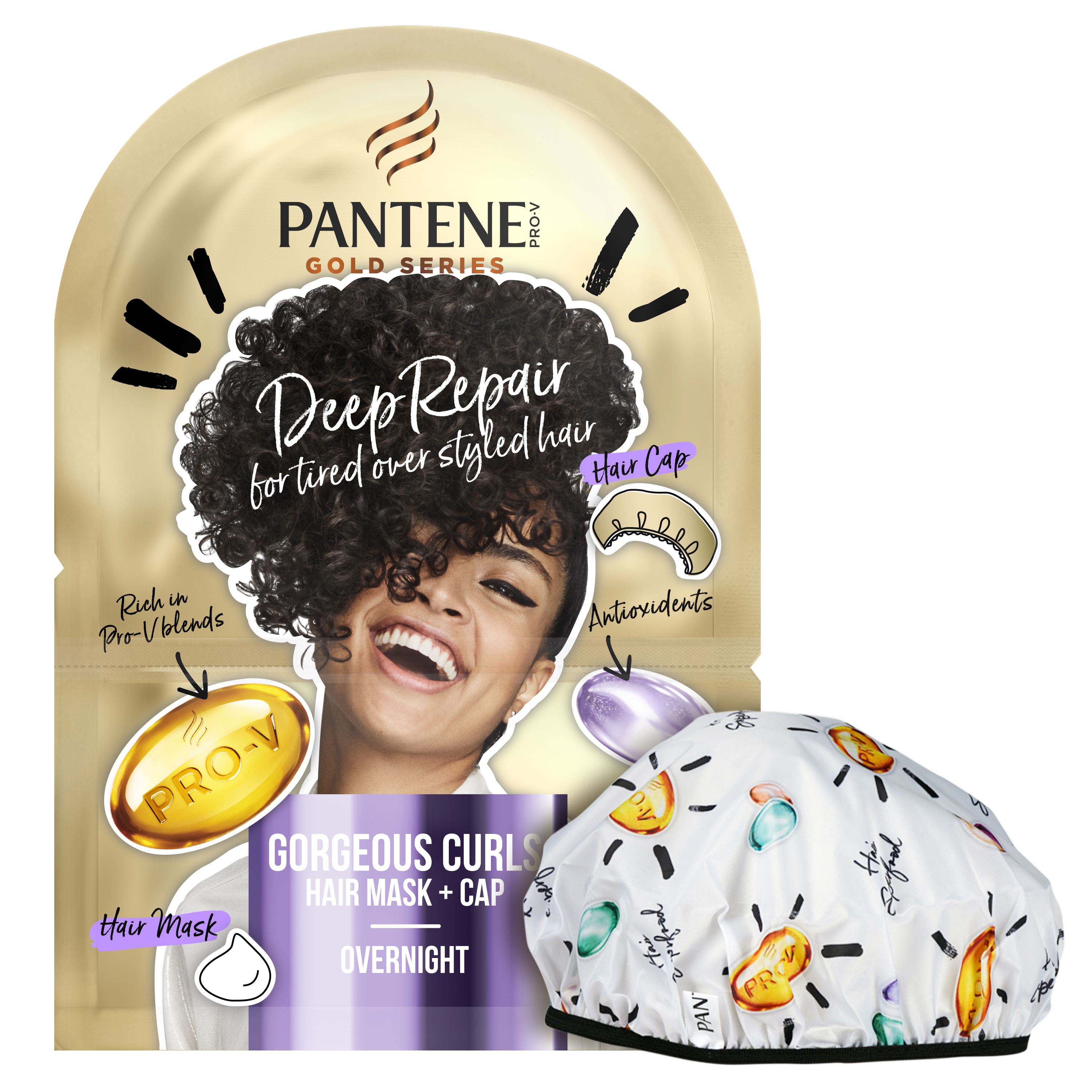 Pantene Gold Series Deep Repair Hair Mask & Cap 
