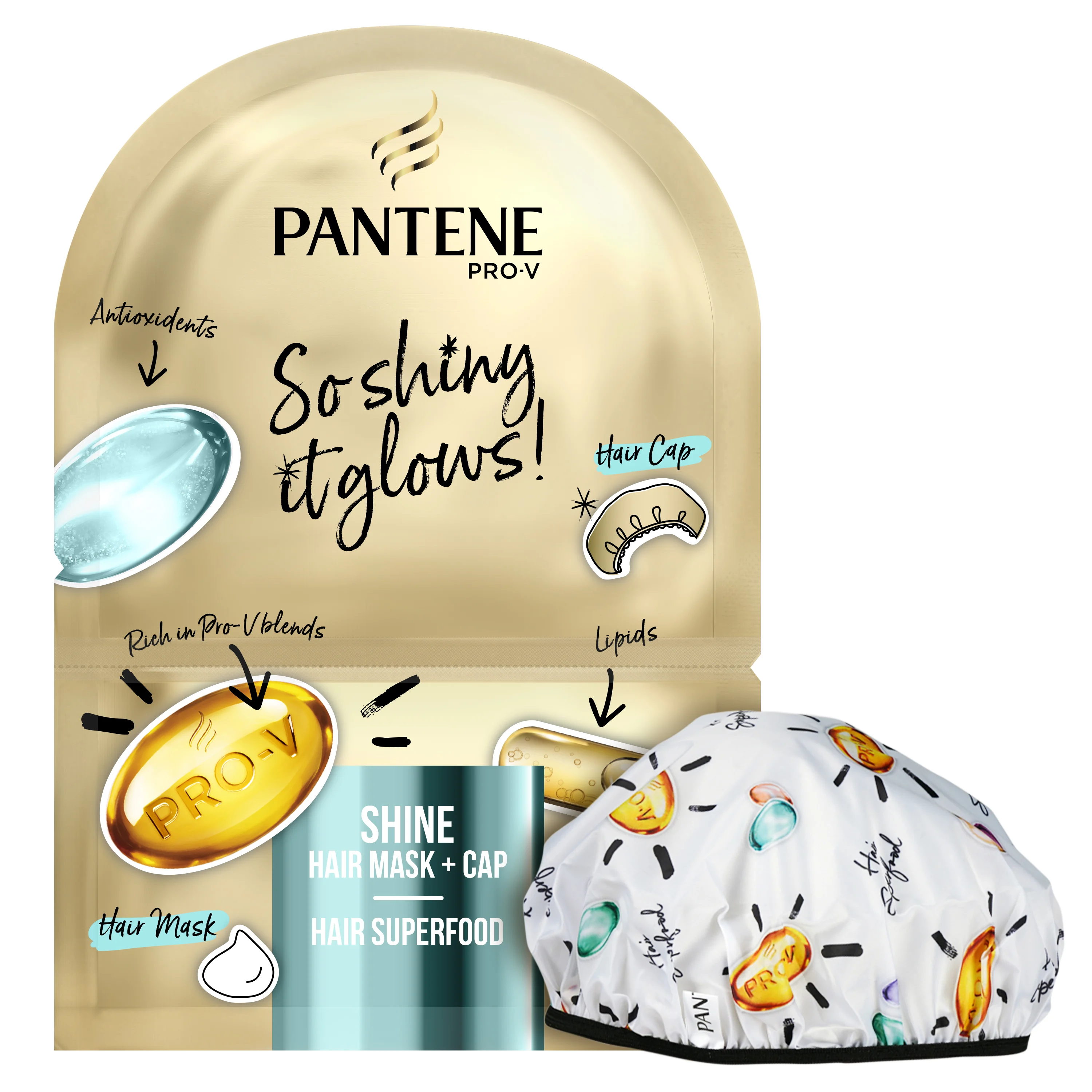 Pantene Shine Deep Conditioner Hair Mask & Cap
