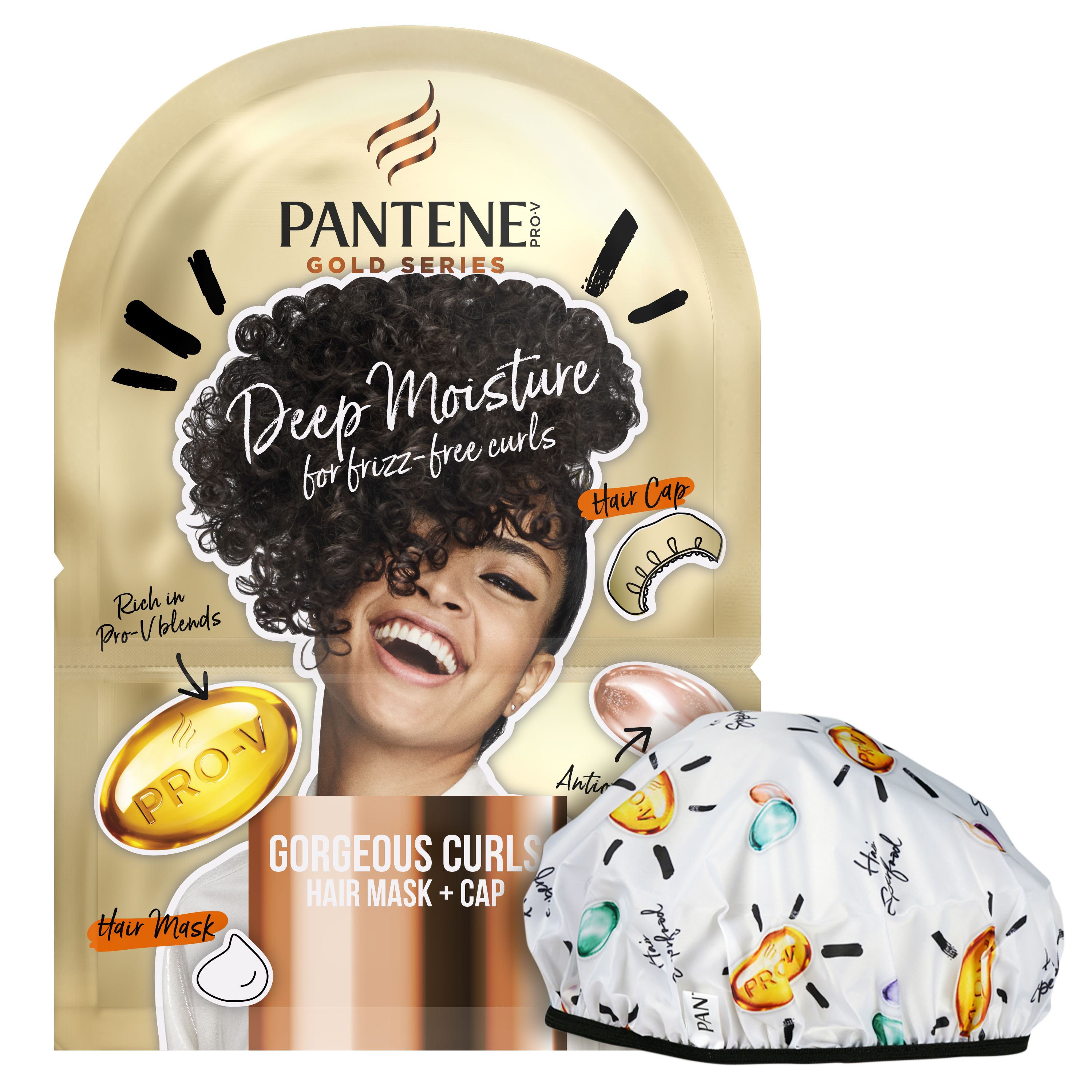Pantene Gold Series Deep Moisture Hair Mask & Cap