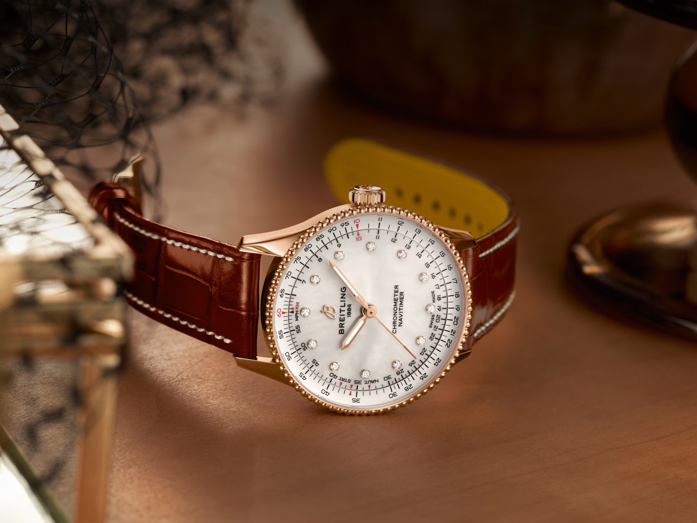 BREITLING 時計ケース ブラウン 48mmケースのスーパーオーシャンには当モデルならではのスペック