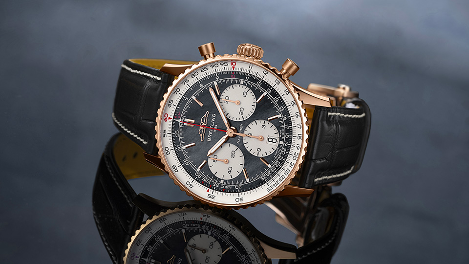 Breitling 風クロノグラフ ブラック　46mm スーパー アヴィ B04 クロノグラフ GMT 46 モスキート ナイト