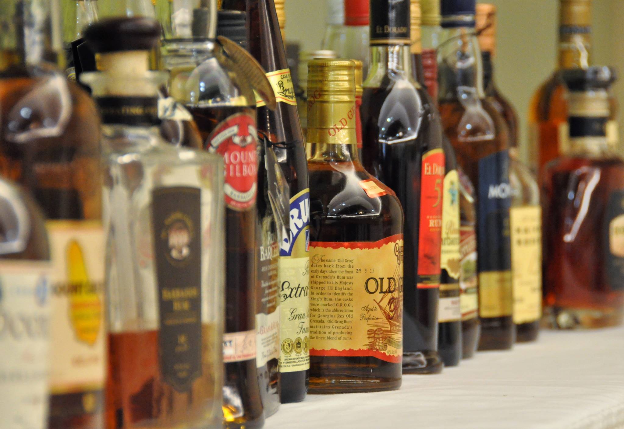 various rum bottles