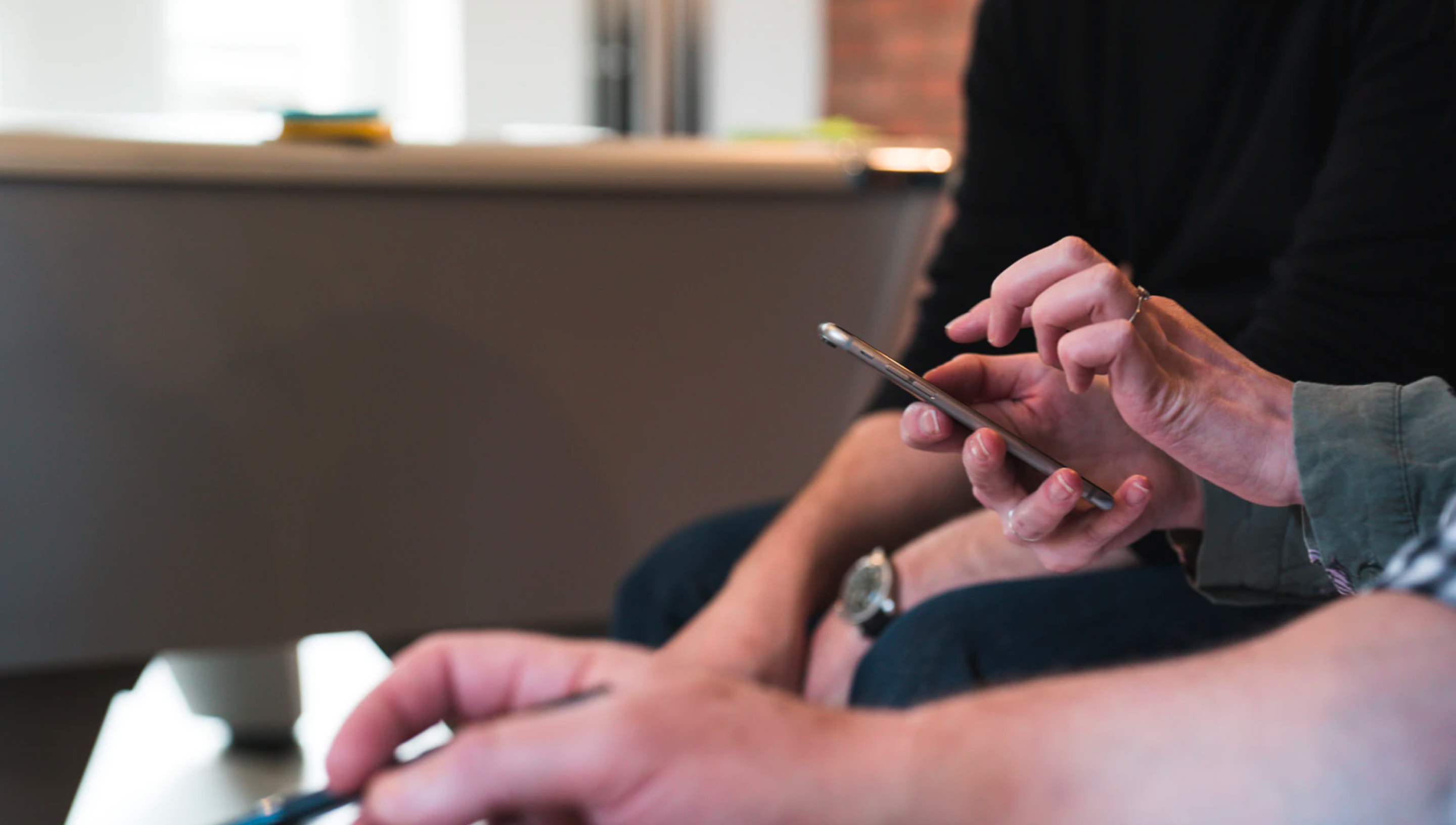 Photo of someone using a phone