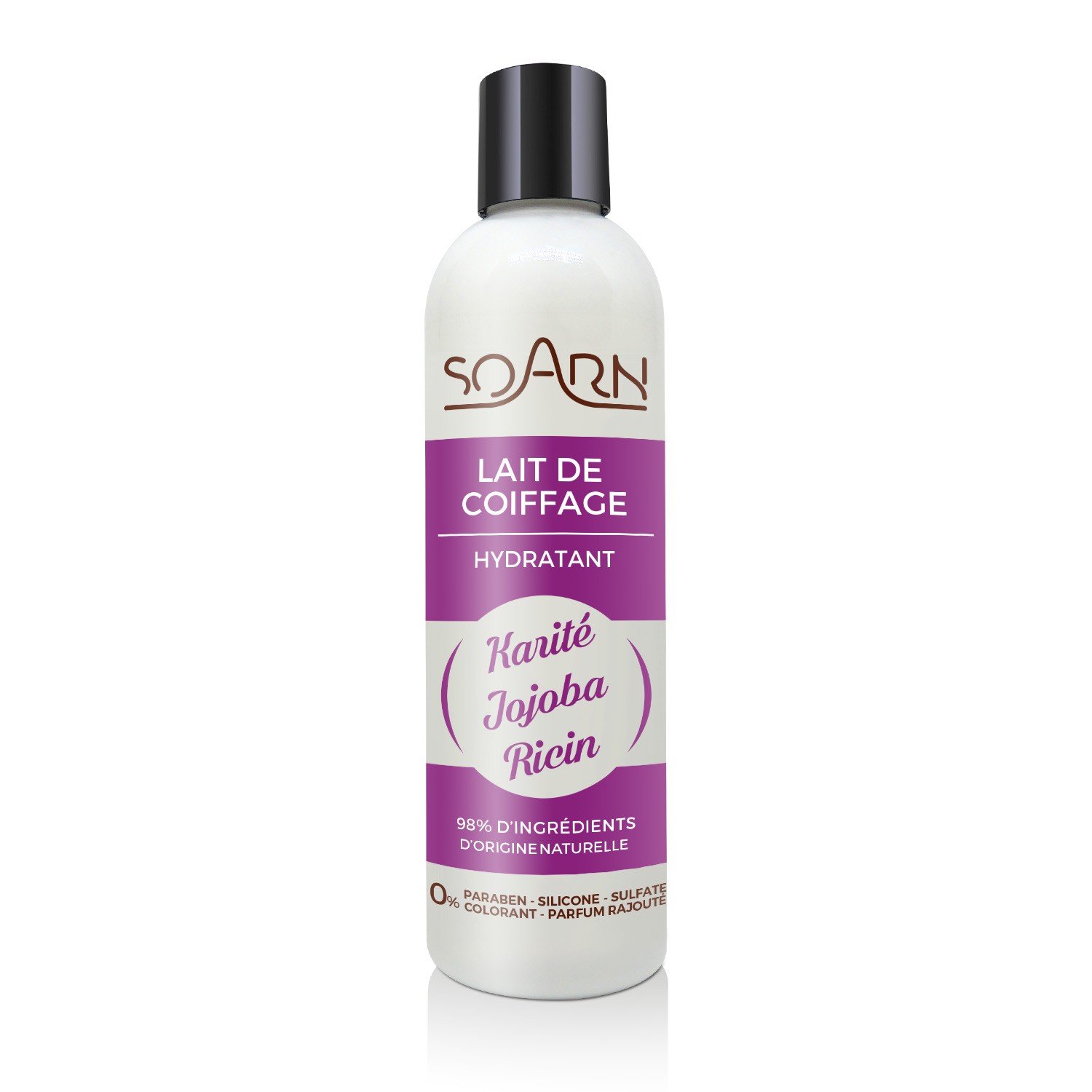 le lait de coiffage Karité Jojoba Ricin de Soarn permet d’hydrater, de nourrir les cheveux et de structurer la coiffure.