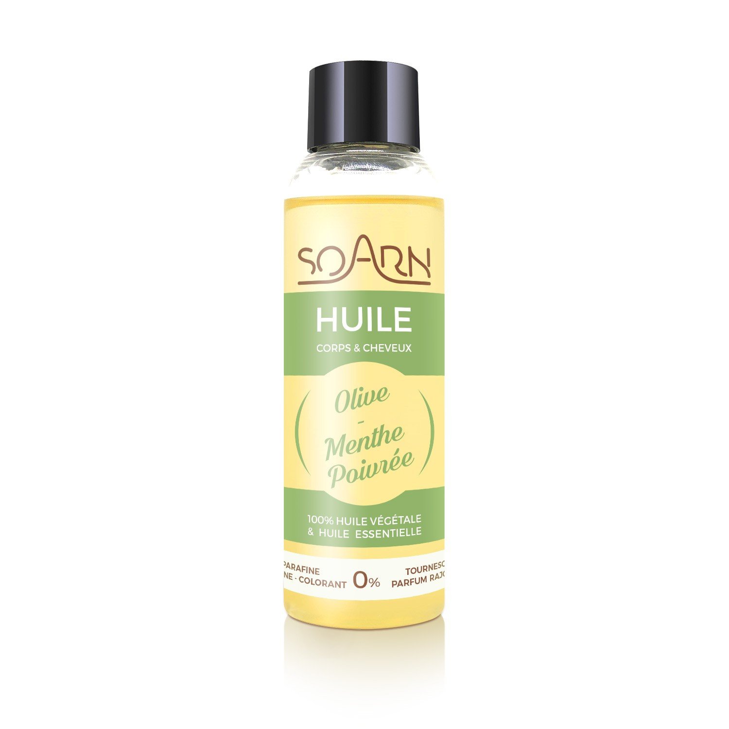L’huile d'olive nourrit vos cheveux et l’huile essentielle de menthe poivrée stimule vos cheveux tout en éliminant les bactéries.