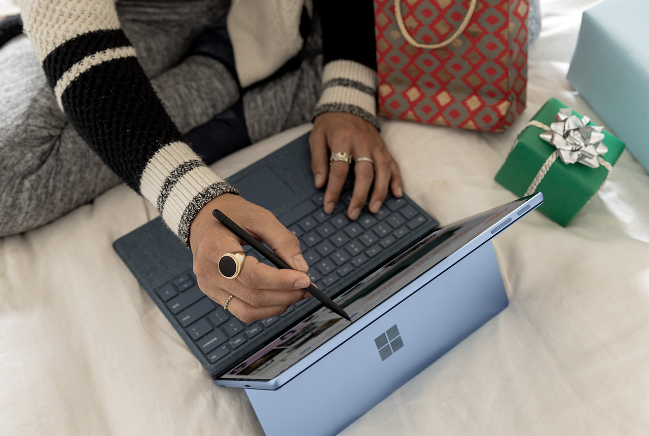 Person using their computer laptop to shop online