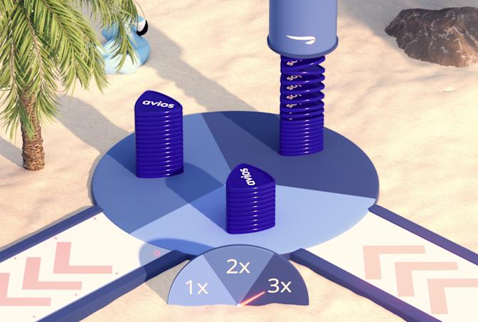 Avios Balance Booster wheel - Multiply your Avios x1 x2 and x3 times
