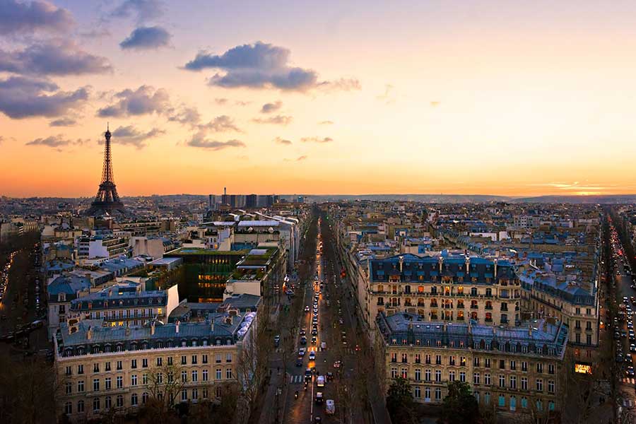 British Airways Holidays - Paris at sunset featuring the Eiffel Tower