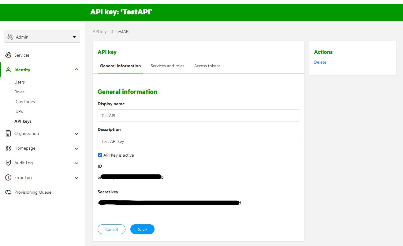grip add api id secret