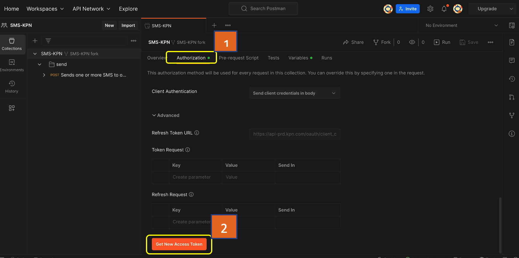 Next Step is to generate an access token