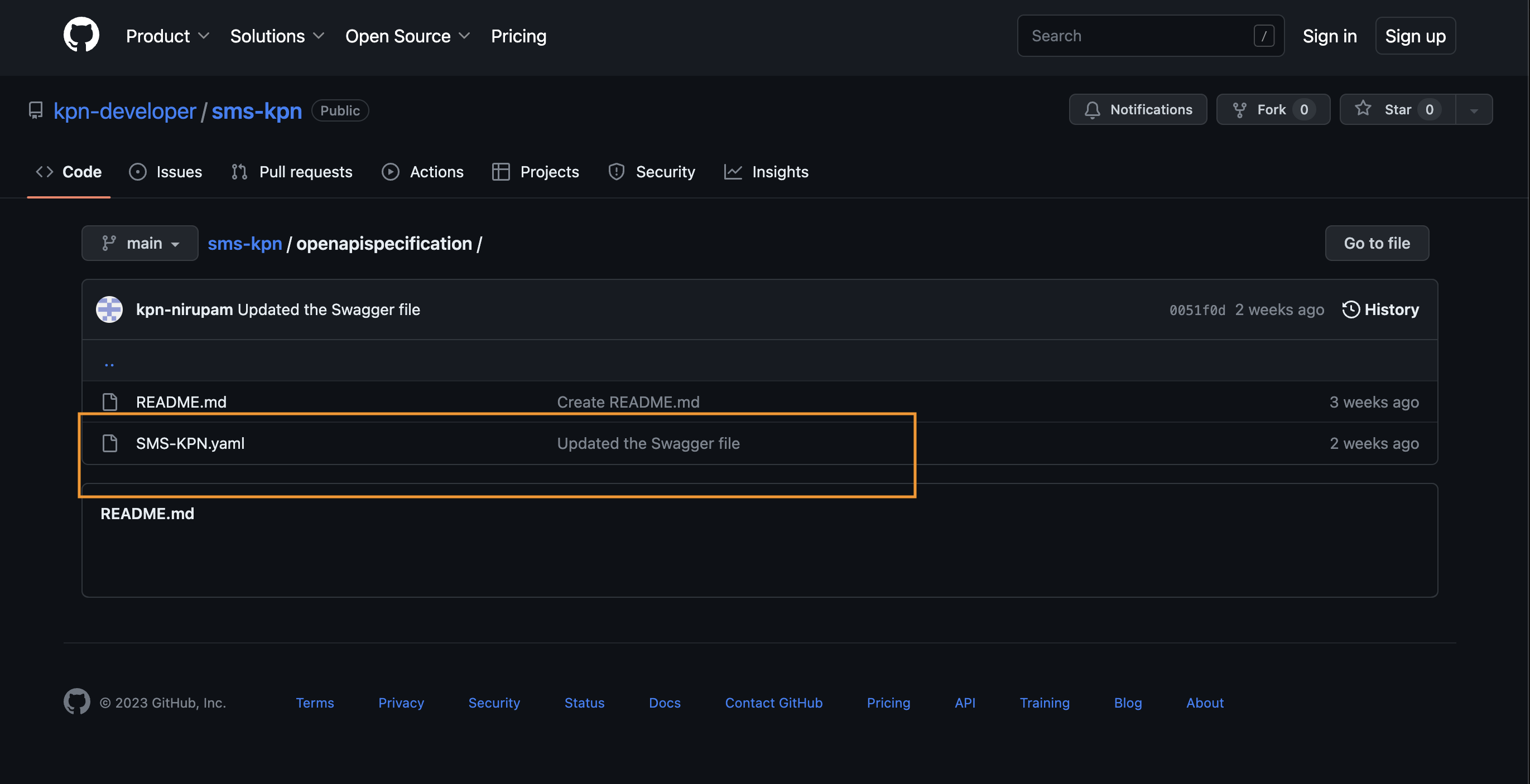 Open API Specification