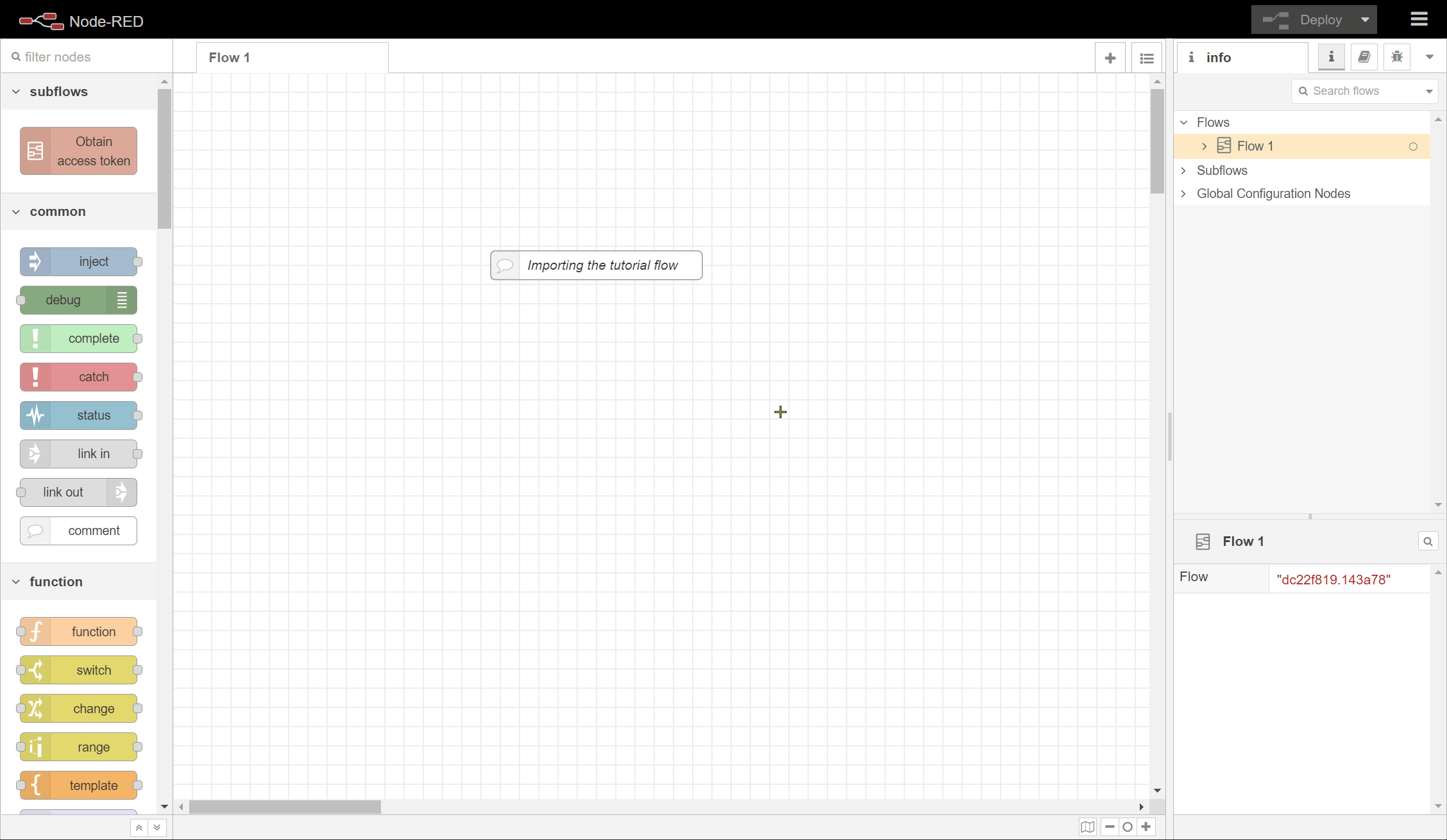 Tutorials Import tutorial flow KPN SMS Node-RED