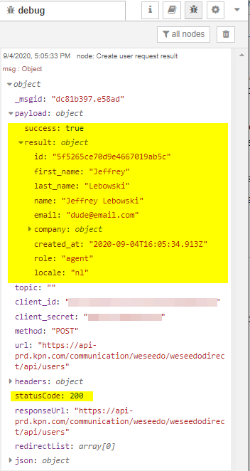 Tutorial-WeSeeDo-Direct Create user Success message