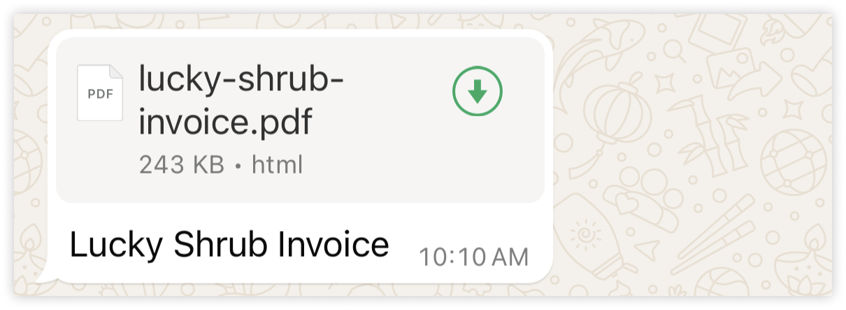 WhatsApp document message