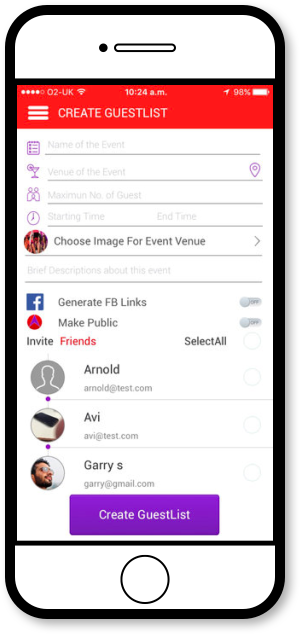 Nightway App - Guestlist Additions