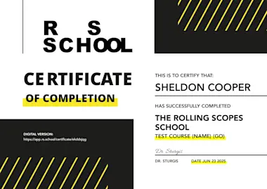 certificate