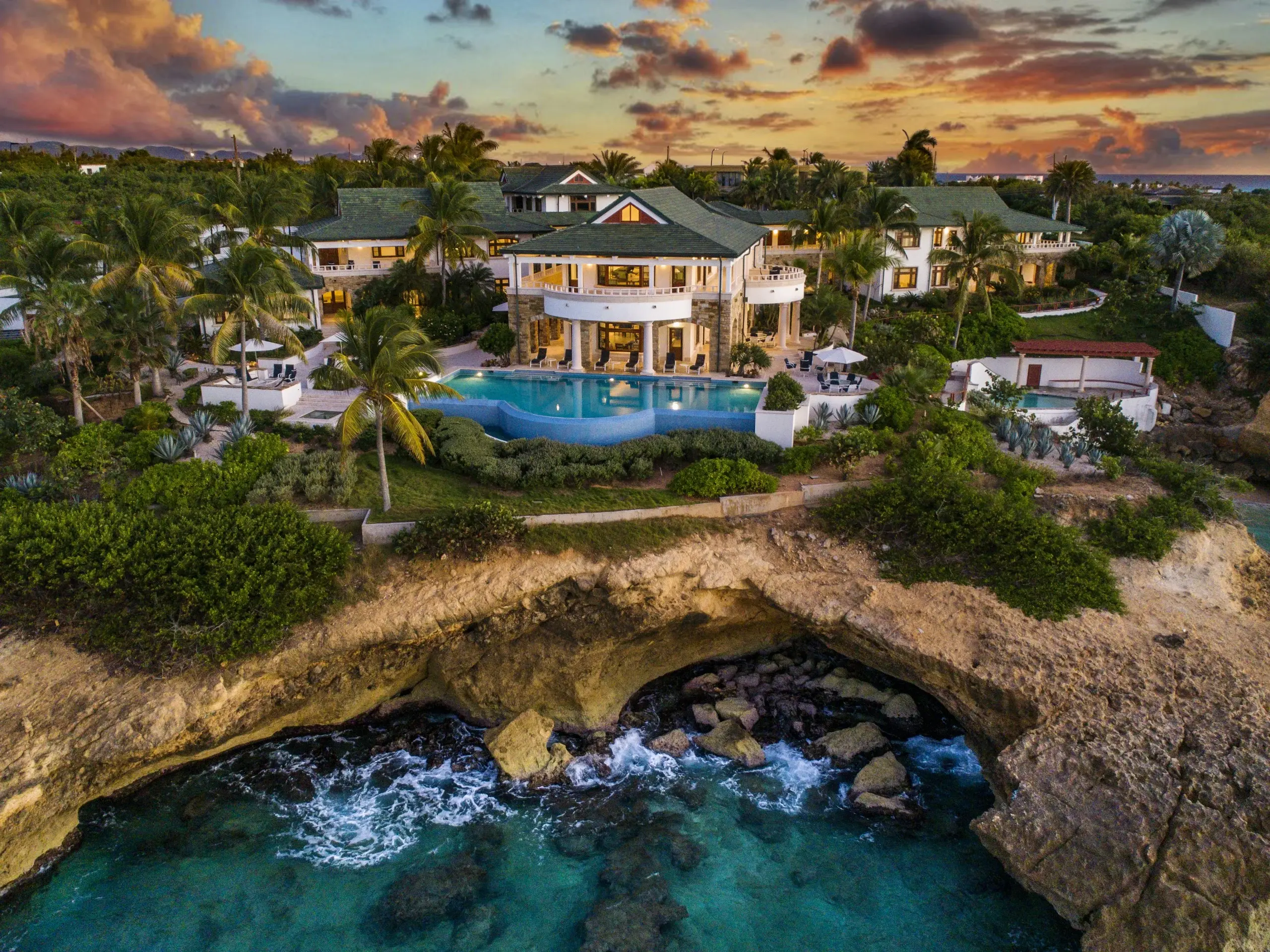 The sprawling Barnes Bay estate impresses from every angle.