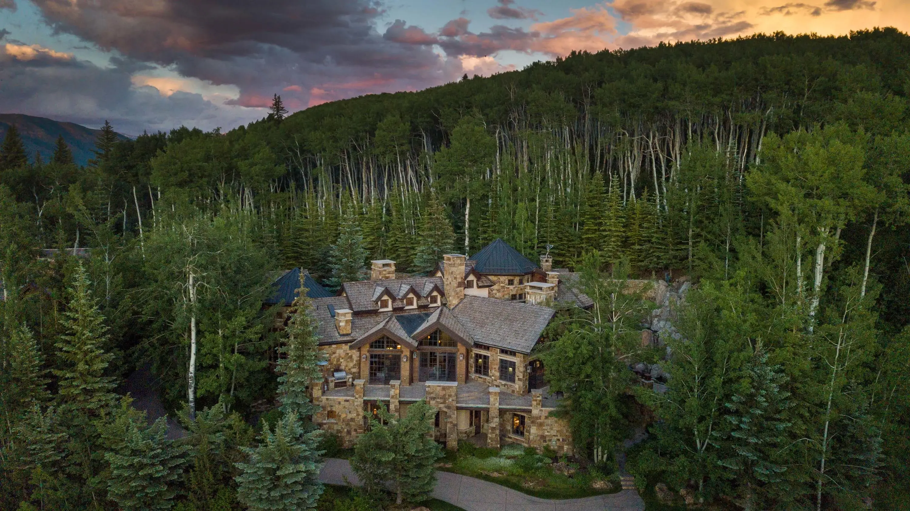 Hero image for  440 Spruce Ridge Lane is a multi-level, ski-in/ski-out mountain retreat built for a luxurious indoor-outdoor lifestyle during all seasons.