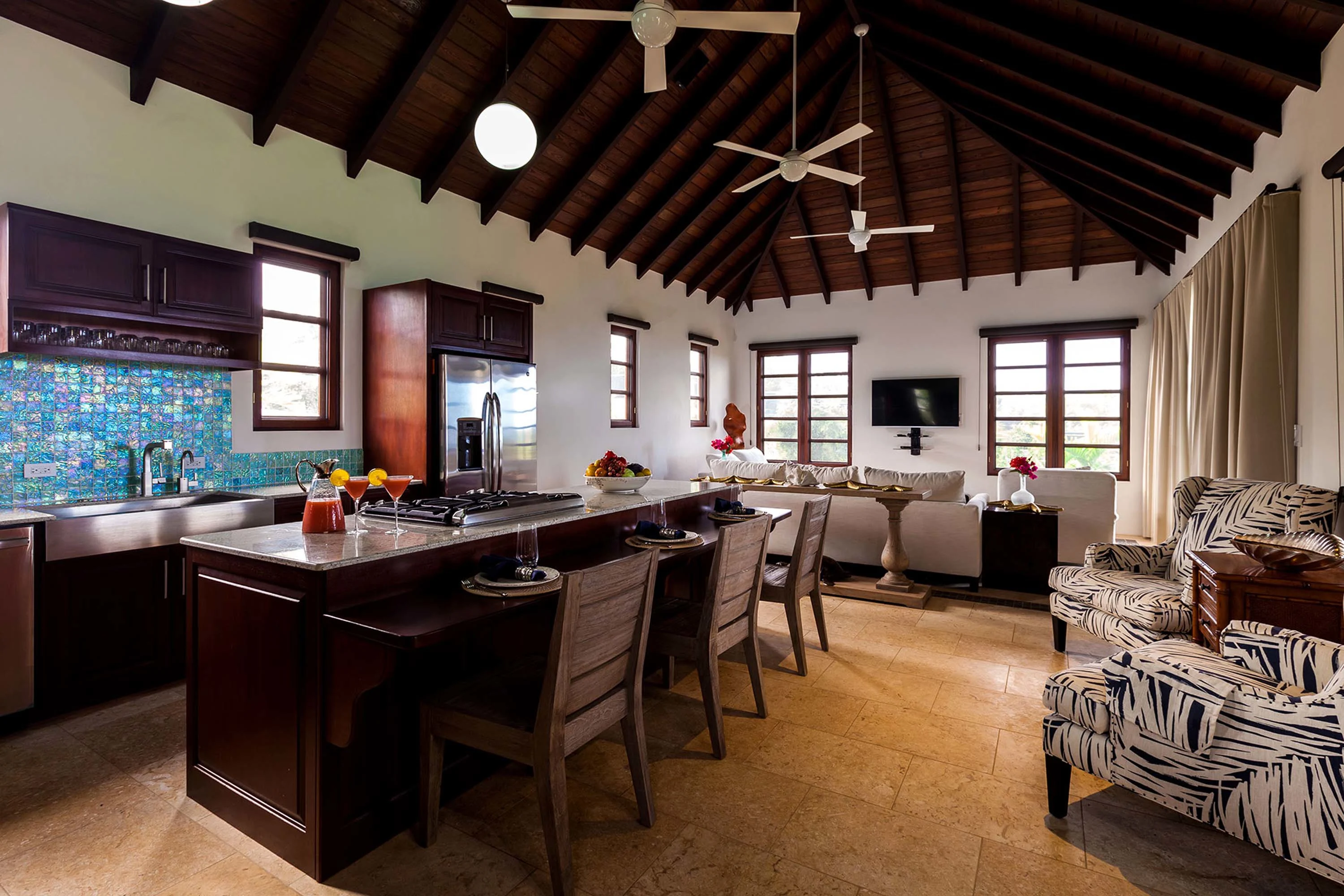 Nevaeh Villa, Long Bay Beach, Long Bay Village , Anguilla - 10_-_GuestHouse_Kitchen_Living_ub6rw6