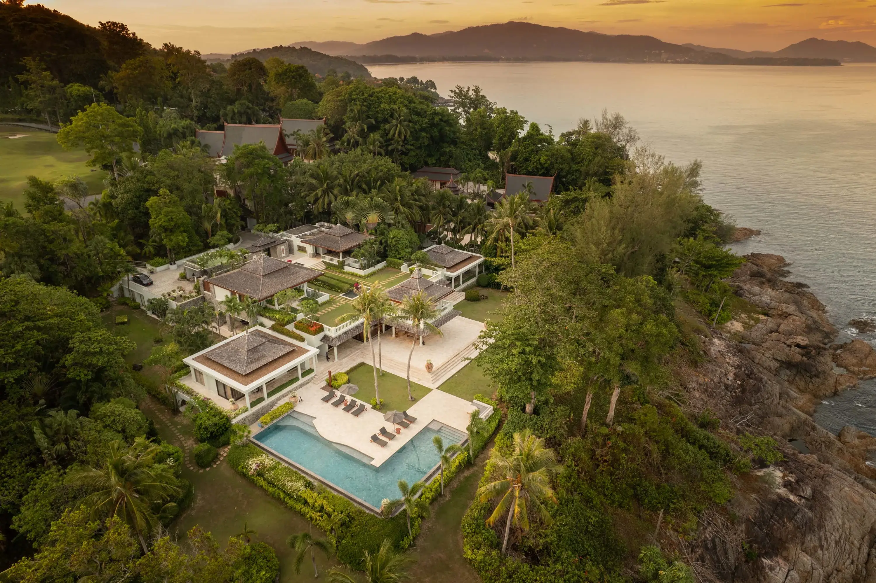Hero image for A secluded paradise perched above the Andaman Sea offering sunsets, 270-degree views, and a private beach—Never before publicly listed