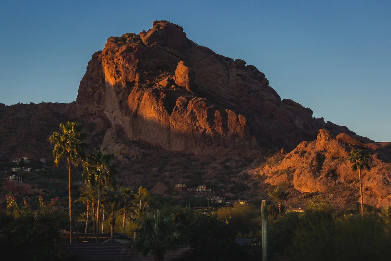 Paradise Valley Camelback Mountain stock photo