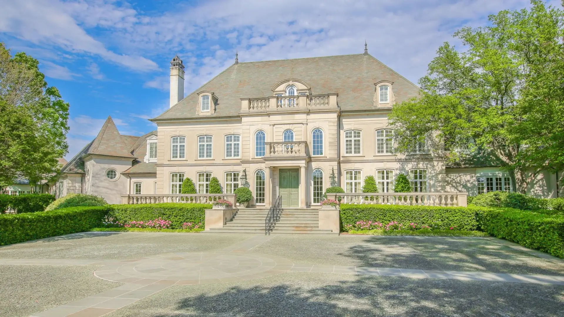 Remote, grand, and expansive, this chateau is breathtakingly ornate in design and stature. Previously owned by the world-renowned founders of Pilgrim Pride, Mr. and Mrs. Bo Pilgrim, and designed by architect Richard Drummond Davis as a French Renaissance 