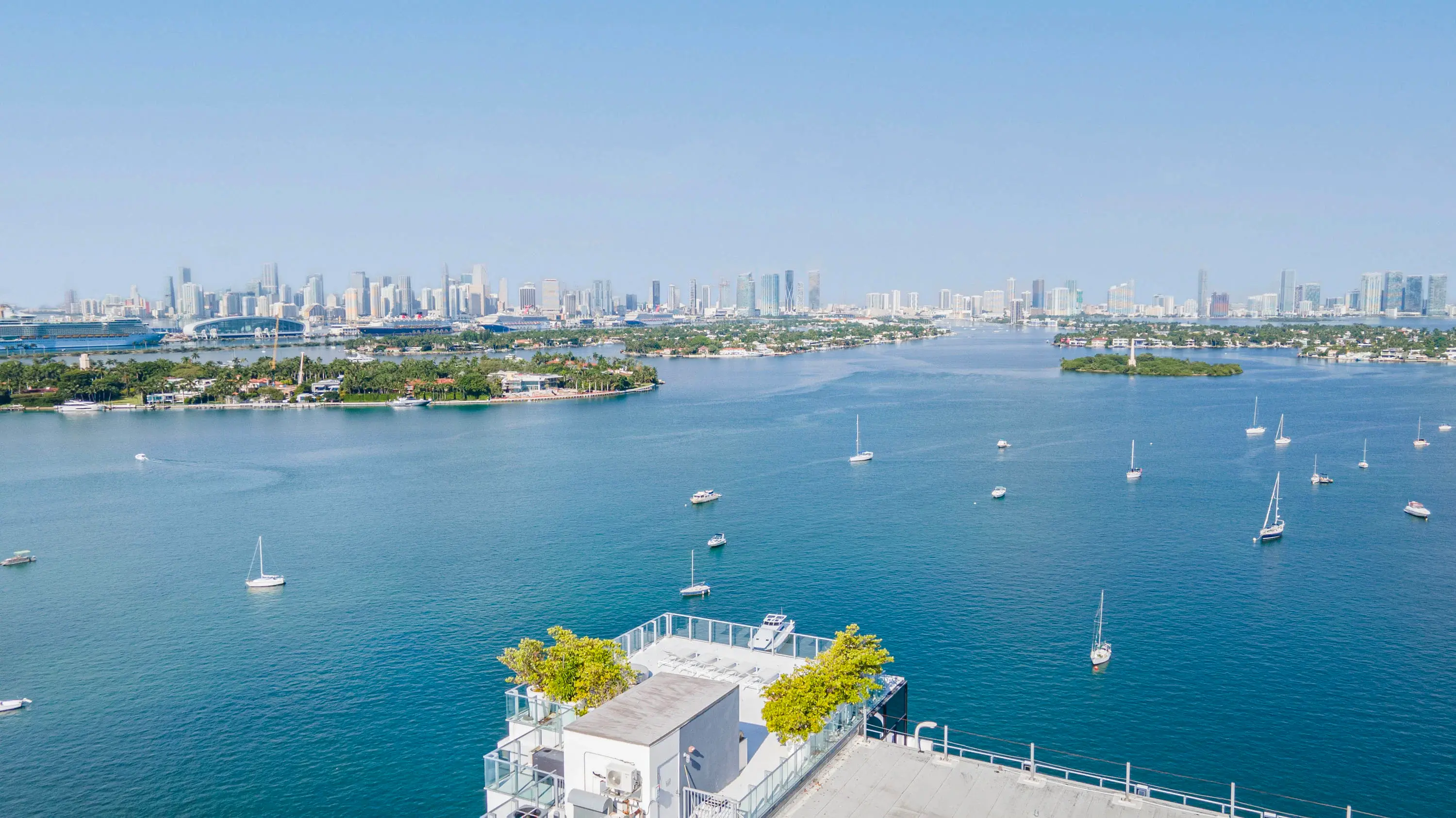 Experience the stunning sunsets over Biscayne Bay from your private terrace at the Tower Suite at the Mondrian South Beach. 