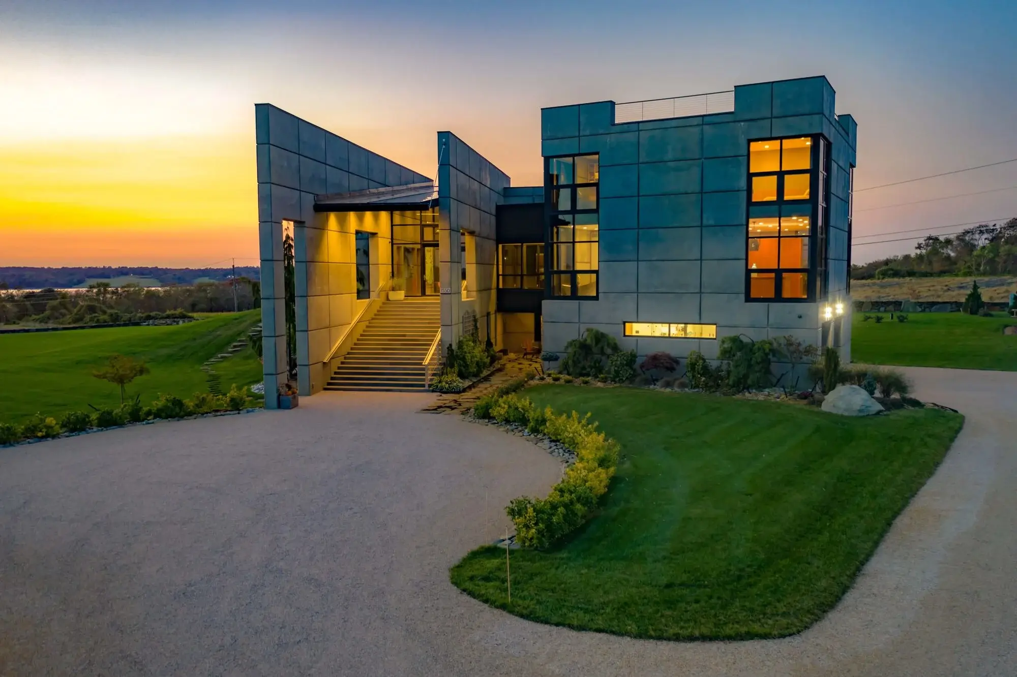 This state-of-the-art estate sits at the highest elevation in the area.