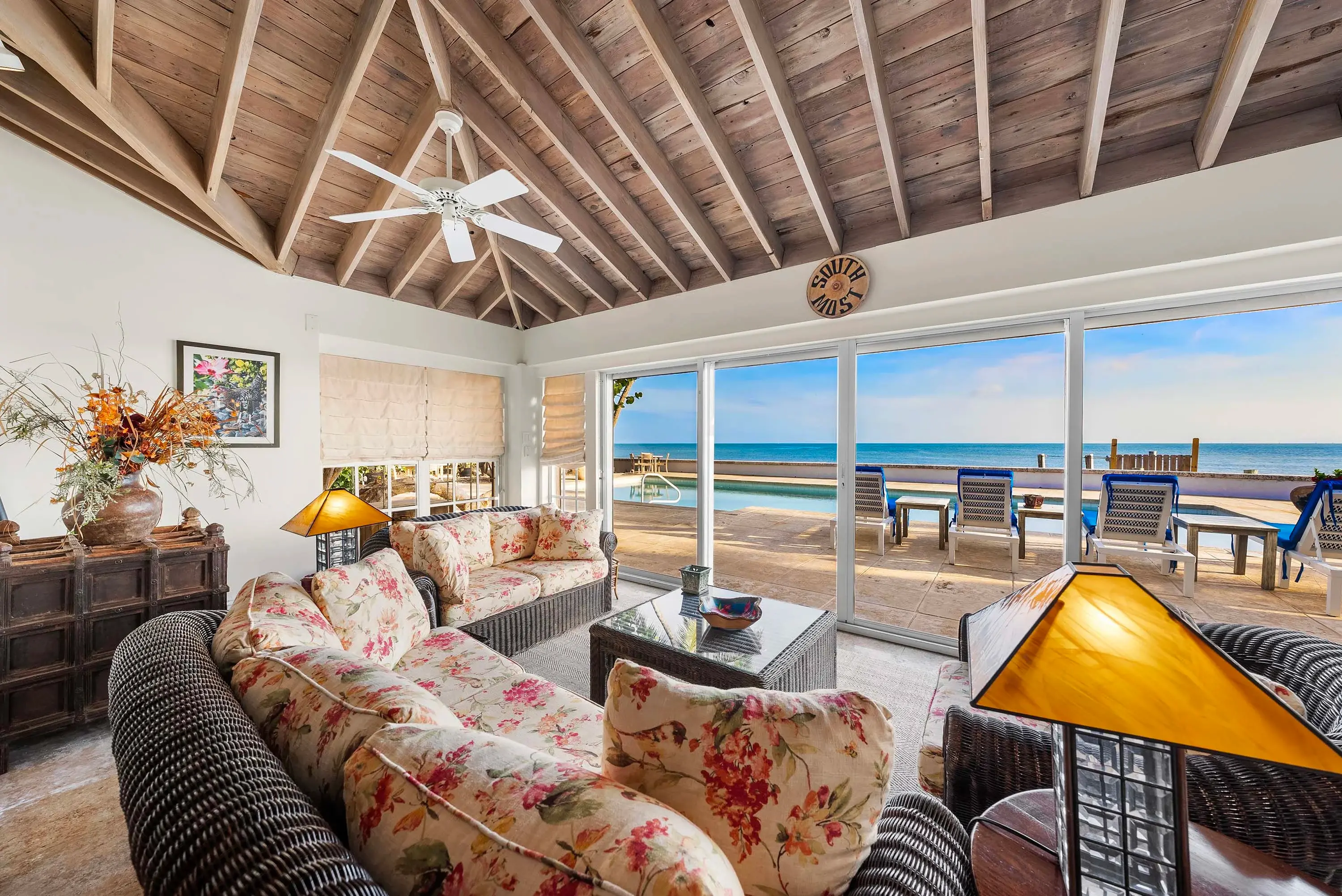 Experience unparalleled luxury at 400 South Street, the true Southernmost private residence in the Continental United States. This iconic Key West estate, winter home to esteemed American artist, the late Seward Johnson and his wife, seamlessly blends tim