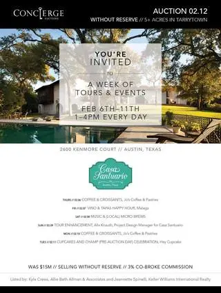 Supporting image for We have daily open houses during our auction exposure period. That is everyday…even Saturday and Sunday, 1-4pm in most cases, though it depends on the market.
Yes, I know tha