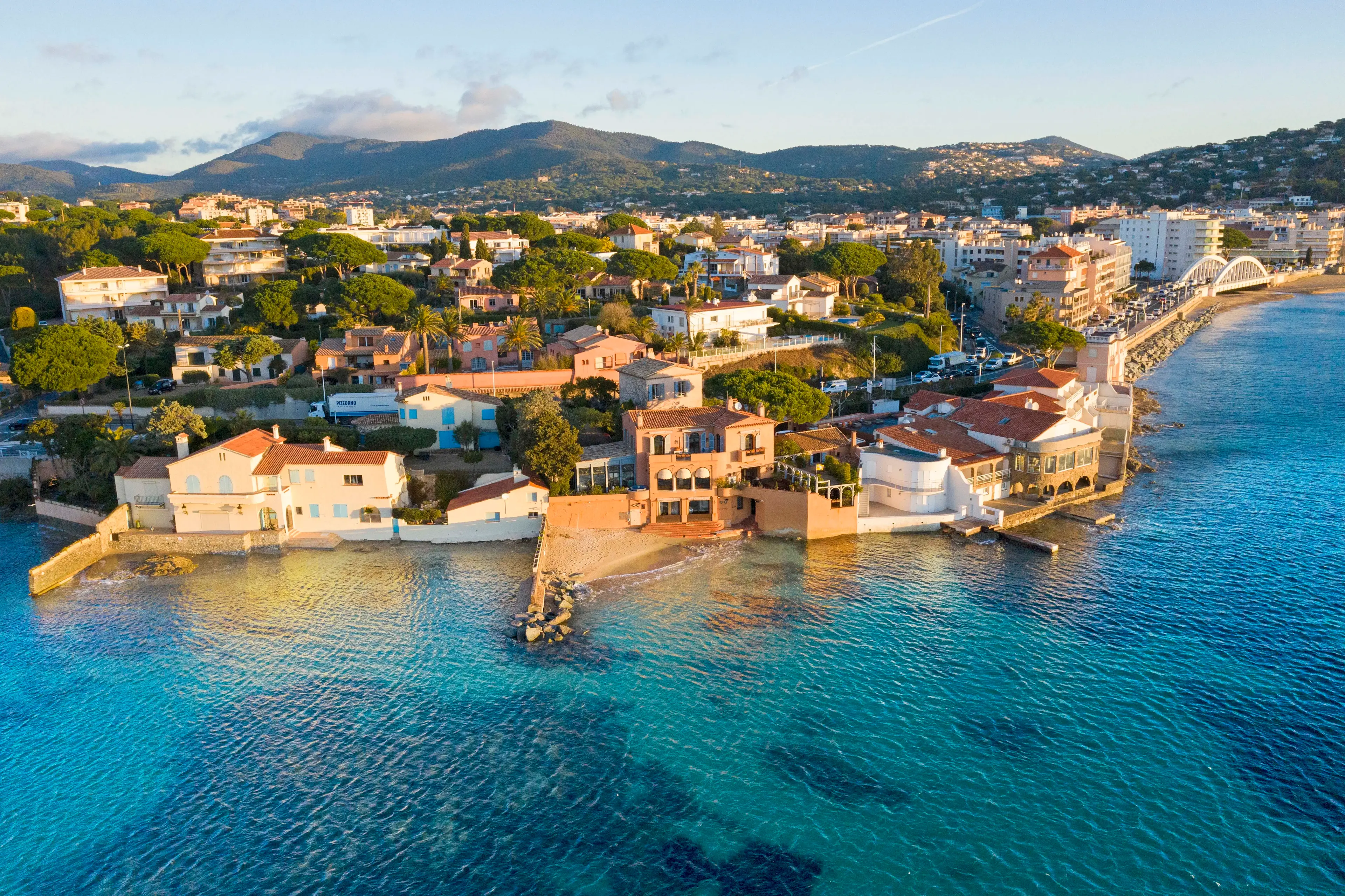 This stunning property is a coastal gem in the heart of the Côte d'Azur overlooking the Gulf of Saint-Tropez with private boat moorings and a sandy beach.