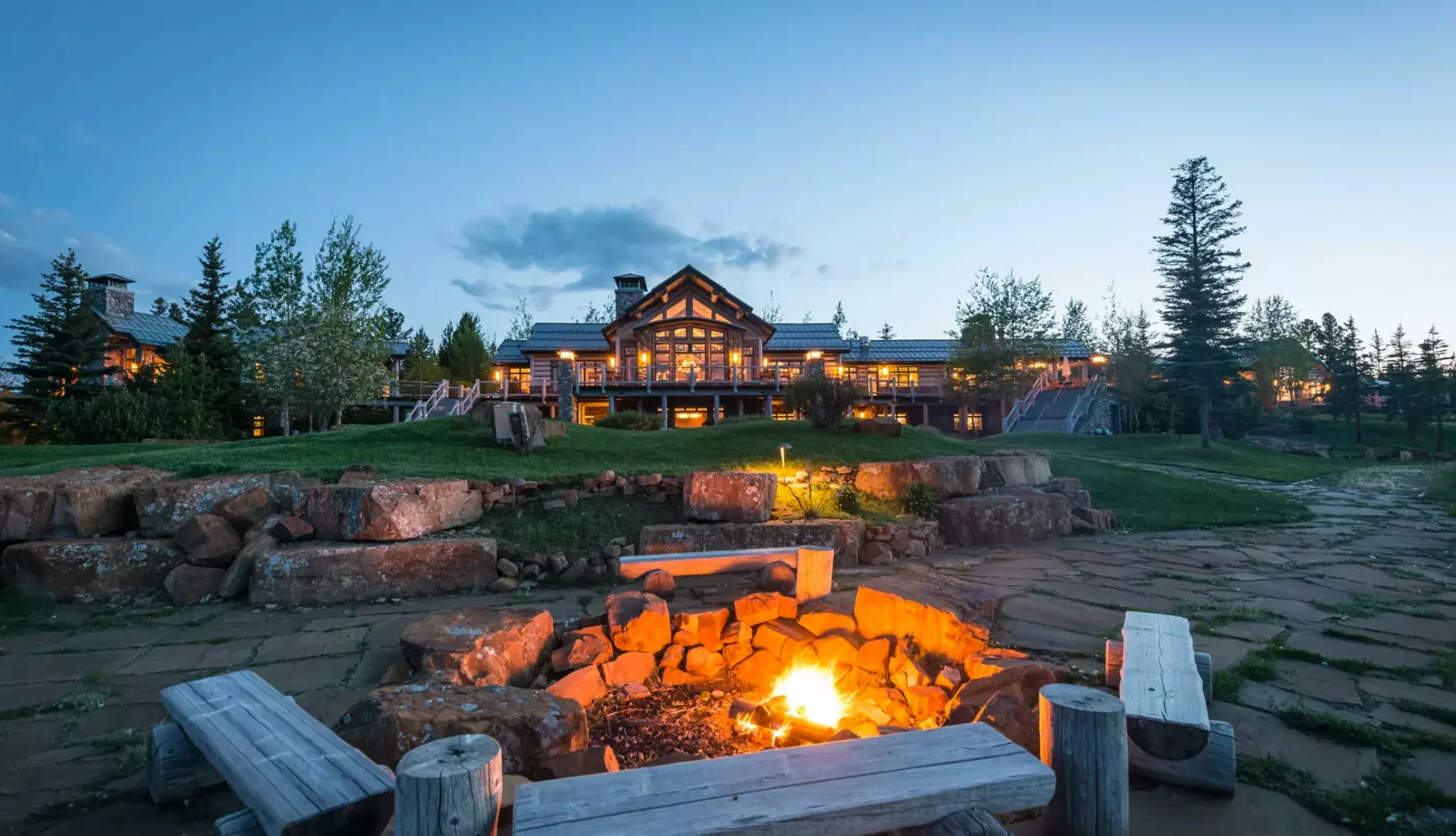 The Big EZ Estate is a rare opportunity to own your own private, 60-acre retreat tucked into the mountains of Big Sky, Montana. The fully furnished property offers nearly 23,000 square feet, 13 bedrooms, 15 bathrooms, a caretaker’s quarters, garage, and b