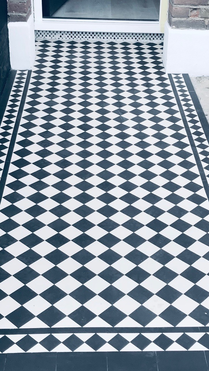 New floor tiling