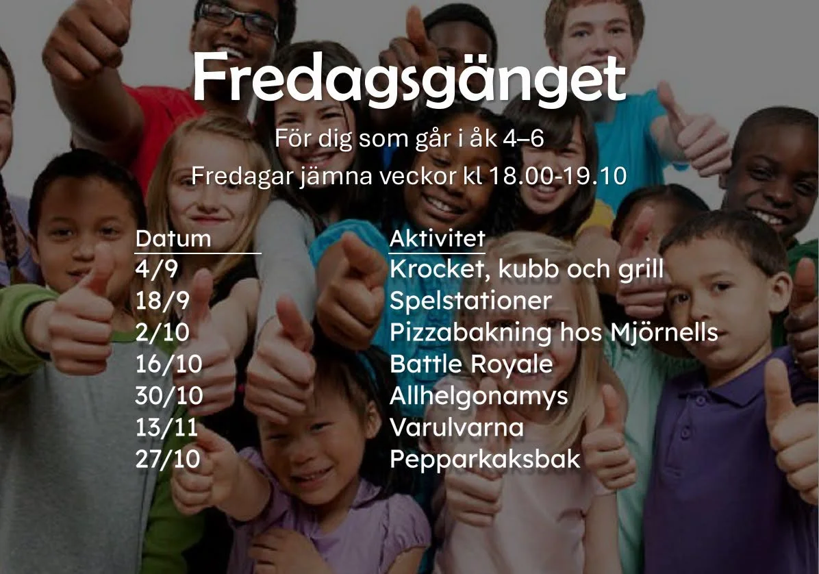 Fredagsgänget Hösten 2026