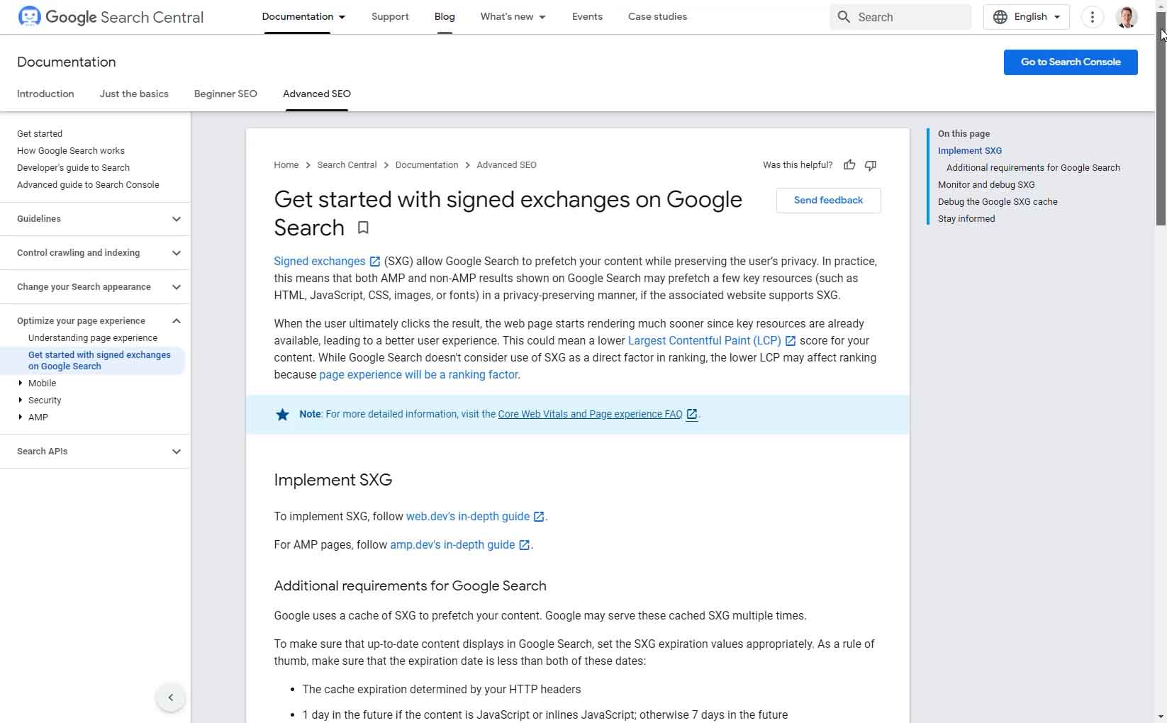 Google Signed Exchanges Blog Article