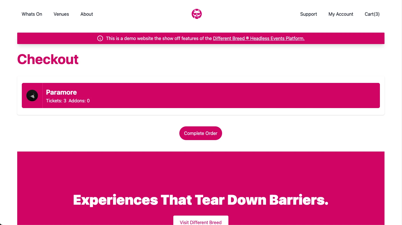 Checkout Screenshot