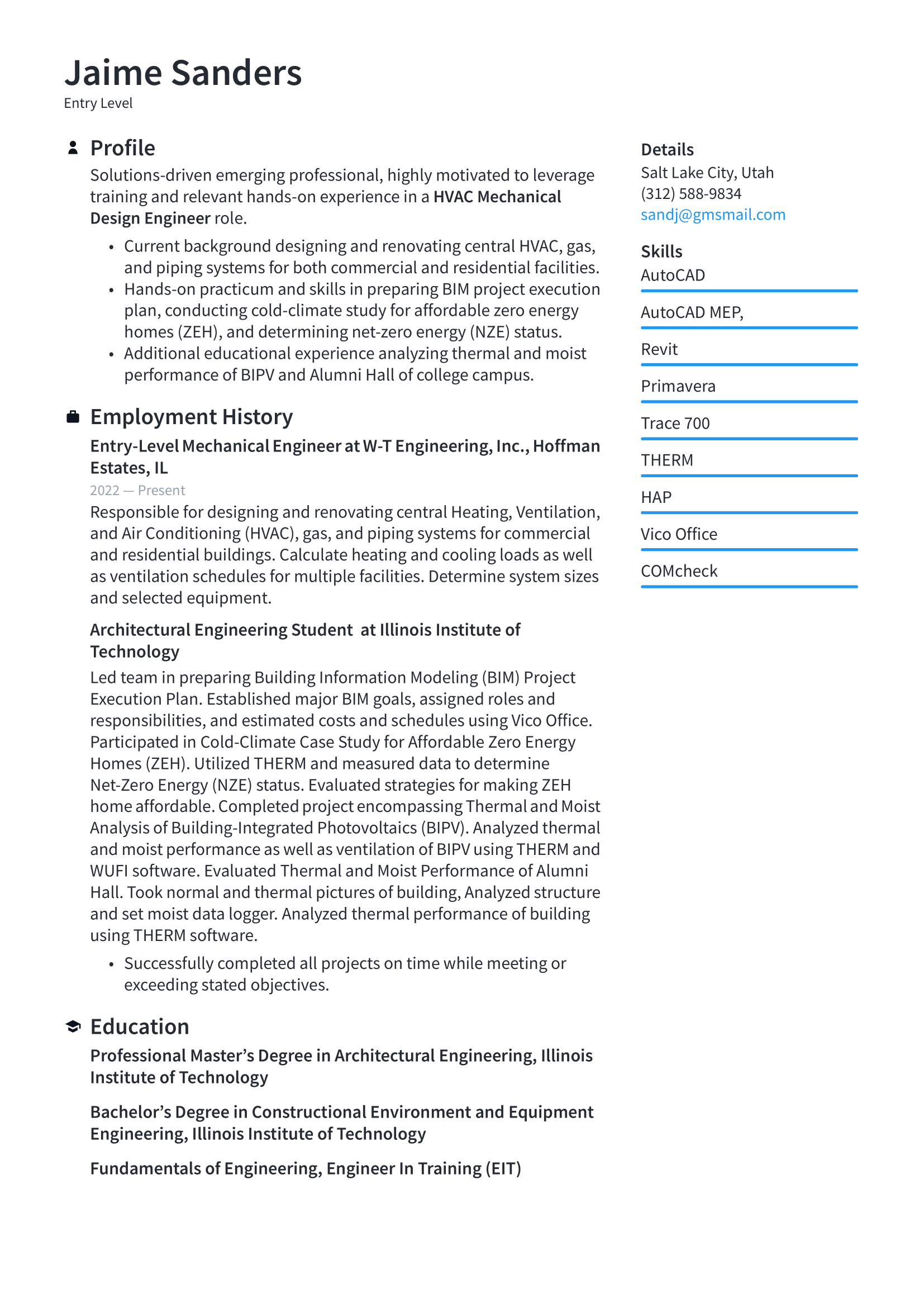 Entry-Level Resume Example & Writing Guide