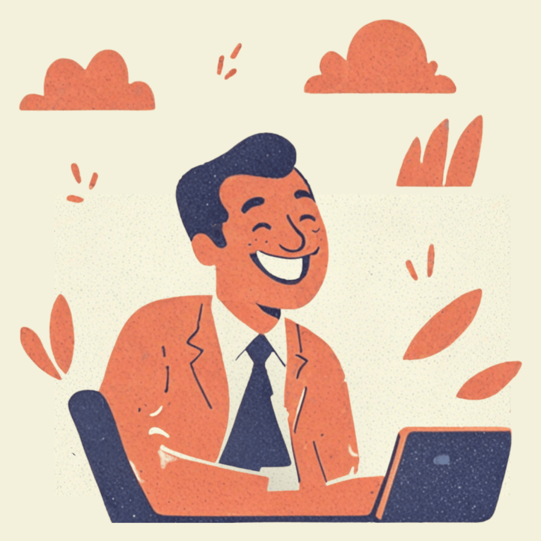 feeling nervous interview illustration