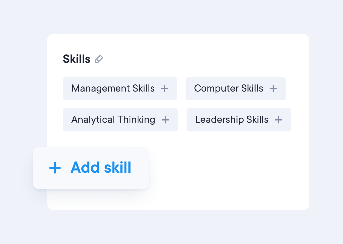 Easily customize your CV